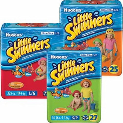 Kimberly Clark, Unisex Baby Swim Diaper Huggies  Little Swimmers  Pull On with Refastenable Tabs Large Disposable He, Pack Of 10