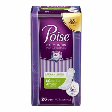 Poise, Bladder Control Pad 7-1/2 Inch, Pack Of 26