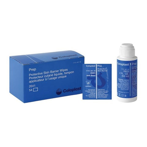 Coloplast, Skin Barrier Wipe Prep Isopropyl Alcohol Individual Packet NonSterile, Box Of 54