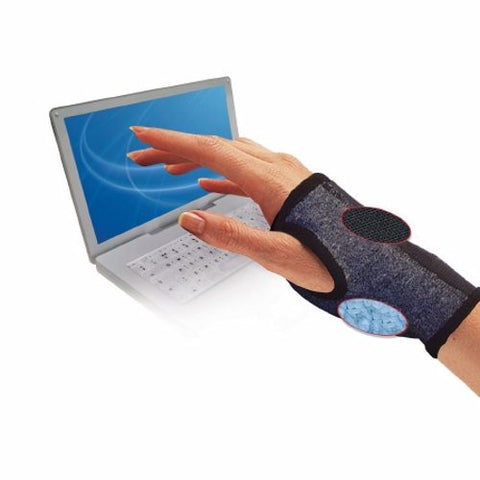 Brownmed, Computer Gloves Low Profile Cotton / Elastic Left or Right Wrist Black / Gray One Size Fits Most, 1 Count