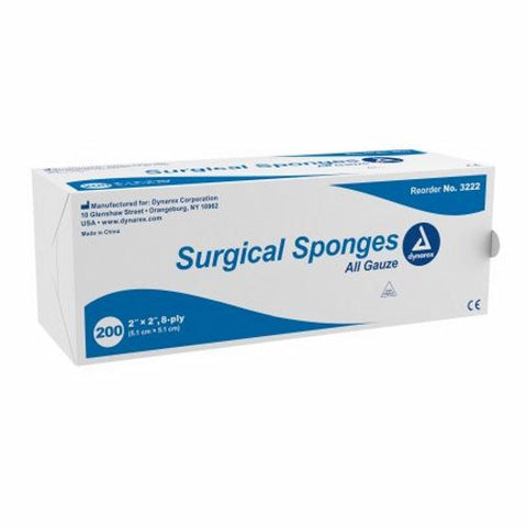 Dynarex, Gauze Sponge 2 X 2 Inch 8-Ply NonSterile 3222, Box Of 1