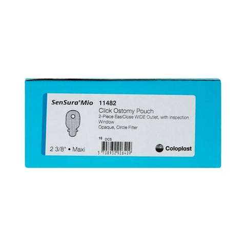Coloplast, Ostomy Pouch Two-Piece System Maxi Length Flat 60 mm Stoma Drainable 11482, Box Of 10