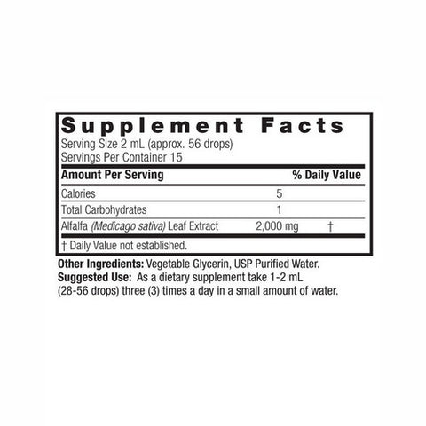 Nature's Answer, Alfalfa, ORGANIC ALCOHOL FREE, 1 OZ