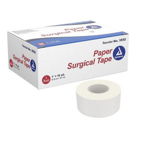 Dynarex, Medical Tape White 1 Inch X 10 Yard Paper NonSterile 3552, Count of 1