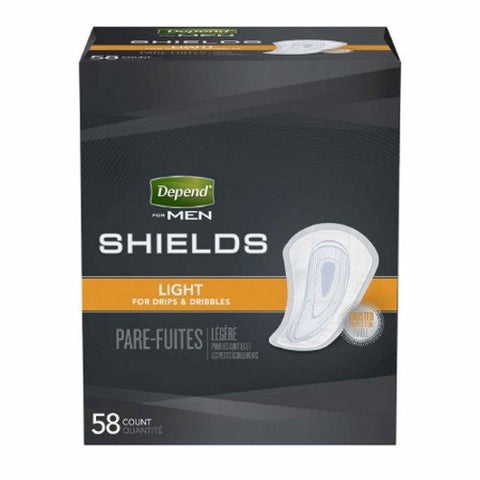 Kimberly Clark, Bladder Control Pad Depend  Guards for Men Light Absorbency Absorb-Loc  Core One Size Fits Most Adul, Pack Of 58
