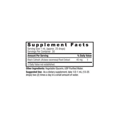 Nature's Answer, Black Cohosh, ALCOHOL FREE, 1 OZ