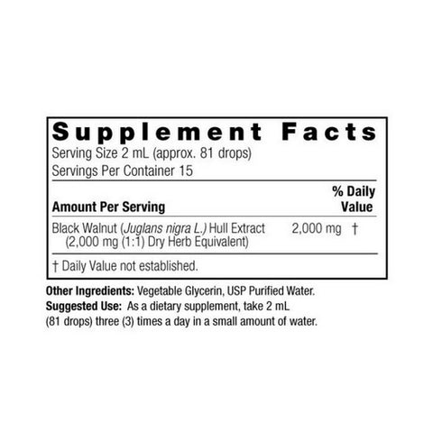 Nature's Answer, Black Walnut Hulls Alcohol Free Extract, 1 Oz