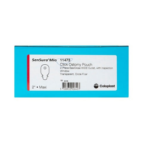 Coloplast, Ostomy Pouch Two-Piece System Maxi Length Flat 50 mm 11472, Box Of 10