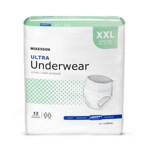 McKesson, Unisex Adult Absorbent Underwear Pull On 2X-Large UWBXXL, Count of 4