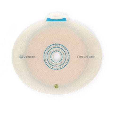 Coloplast, Ostomy Barrier SenSura  Mio Flex Trim to Fit, Standard Wear Elastic 35 mm Green Code 3/8 to 1-5/16 I, Box Of 5