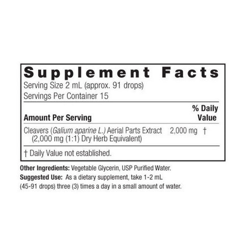 Nature's Answer, Cleavers Alcohol Free, 1 Oz