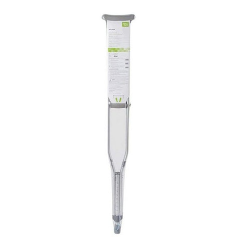 McKesson, Underarm Crutches McKesson Aluminum Frame Tall Adult 350 lbs. Weight Capacity Push Button / Wing Nut, 1 Pair