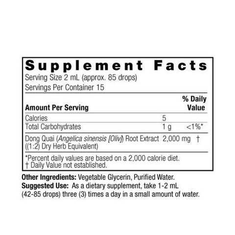 Nature's Answer, Dong Quai, Alcohol Free Extract 1 FL Oz