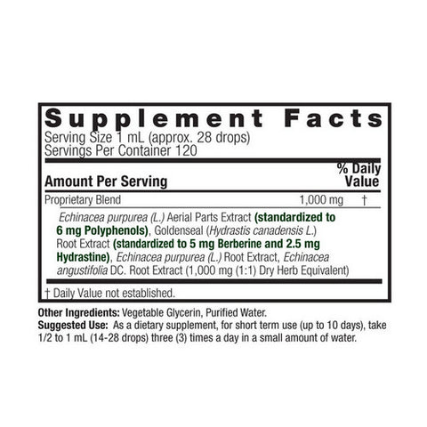 Nature's Answer, Echinacea-Goldenseal, ALCOHOL FREE, 4 OZ