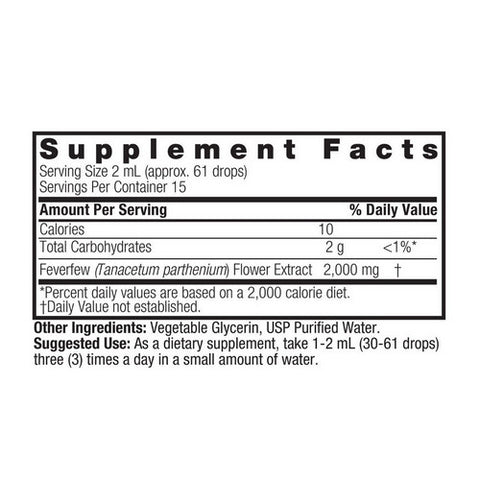 Nature's Answer, Feverfew, Alcohol Free 1 FL Oz