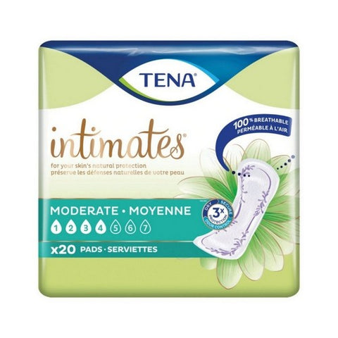 Tena, Bladder Control Pad 11 Inch Length Moderate Absorbency 54284, Count of 20