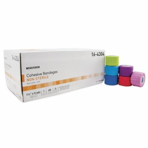 McKesson, Cohesive Bandage 1-1/2 Inch X 5 Yard Self-adherent Closure 16-4304, Count of 1