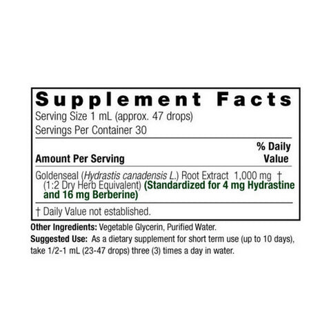 Nature's Answer, Goldenseal Root, Alcohol Free Extract 1 FL Oz