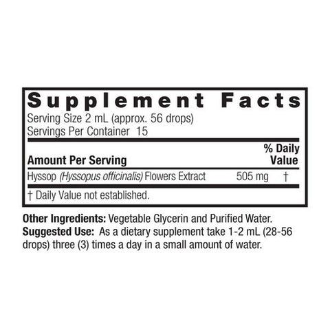 Nature's Answer, Hyssop, ALCOHOL FREE, 1 OZ