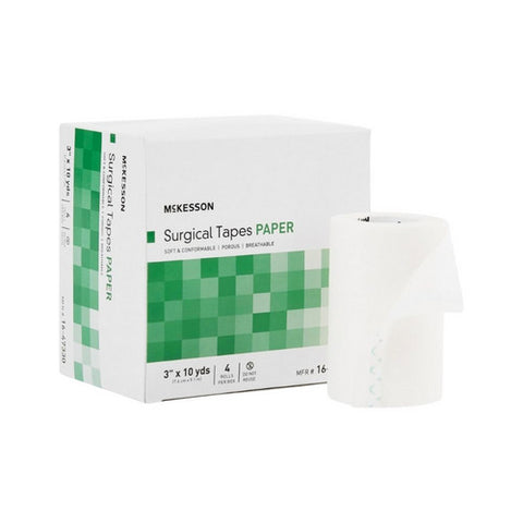 McKesson, Medical Tape White 3 Inch X 10 Yard Paper NonSterile 16-47330, Case Of 12
