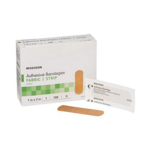 McKesson, Adhesive Strip 1 X 3 Inch Fabric Rectangle Tan Sterile 16-4811, 1 X 3 Inch, Tan