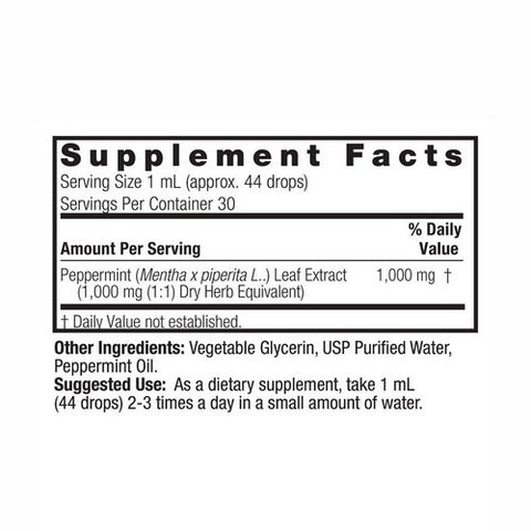 Nature's Answer, Peppermint Herb, Alcohol Free Extract 1 FL Oz