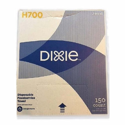Georgia Pacific, Foodservice Towel Dixie Medium Duty White / Green NonSterile Hydro Entangled Fibers 13 X 23-1/2 Inch, Count of 150