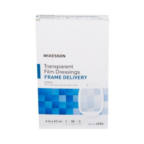 McKesson, Transparent Film Dressing 4 X 4-3/4 Inch Frame Style Delivery Octagon 4986, Count of 1