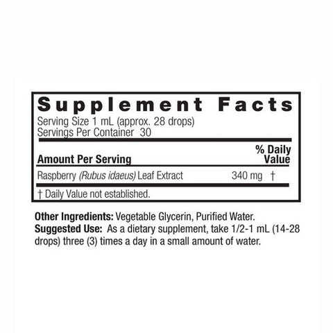 Nature's Answer, Red Raspberry Leaf, ORGANIC, ALCOHOL FREE, 1 OZ