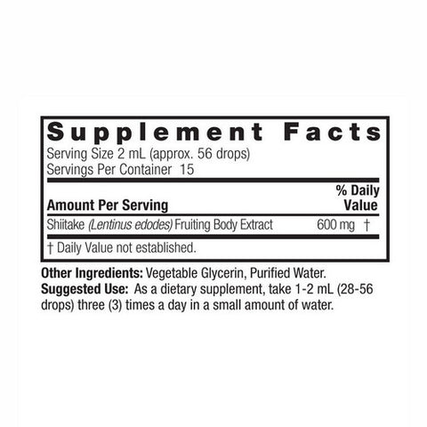 Nature's Answer, Shiitake Extract Alcohol Free, 1 Oz