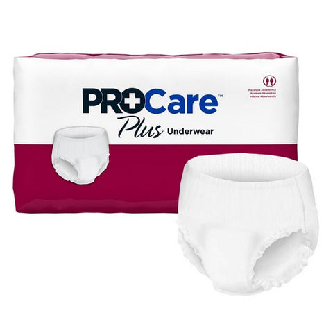 First Quality, Unisex Adult Absorbent Underwear ProCare Plus Pull On with Tear Away Seams Medium Disposable Heavy A, Case Of 4