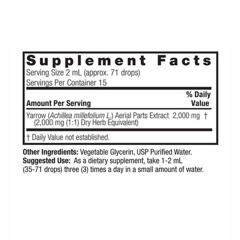 Nature's Answer, Yarrow Flowers, ALCOHOL FREE, 1 OZ