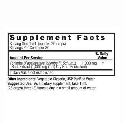 Nature's Answer, Yohimbe Bark, ALCOHOL FREE, 1 OZ