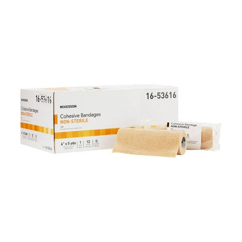McKesson, Cohesive Bandage 6 Inch X 5 Yard Self-Adherent Closure Tan NonSterile 16-53616, Count of 1