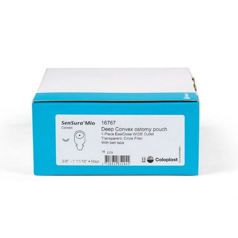 Coloplast, Ostomy Pouch One-Piece System 11 Inch Length Maxi Deep Convex 16767, Box Of 10