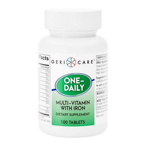McKesson, Multivitamin Supplement with Minerals Geri-Care Vitamin A, Ascorbic Acid, Vitamin D-3, Thiamin, Ribo, Count of 1