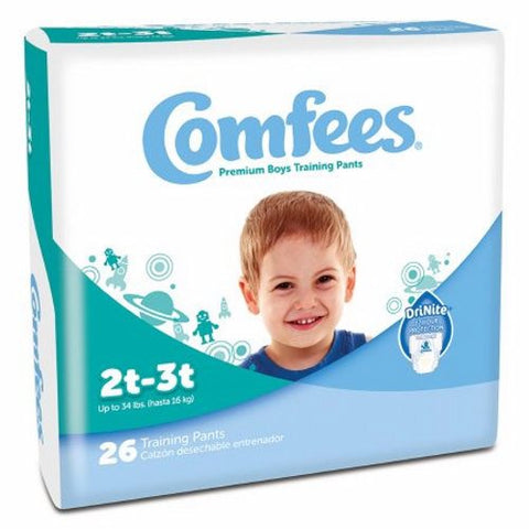 Attends, Male Toddler Training Pants Comfees  Pull On with Tear Away Seams 2T to 3T Disposable Moderate Absor, Case Of 6