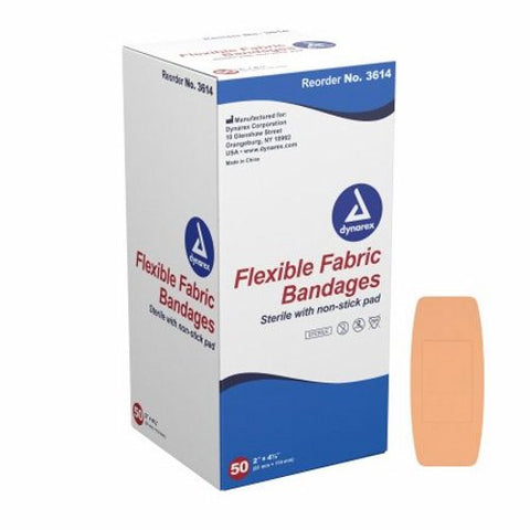 Dynarex, Adhesive Strip 2 X 4-1/2 Inch Sterile, Count of 1200