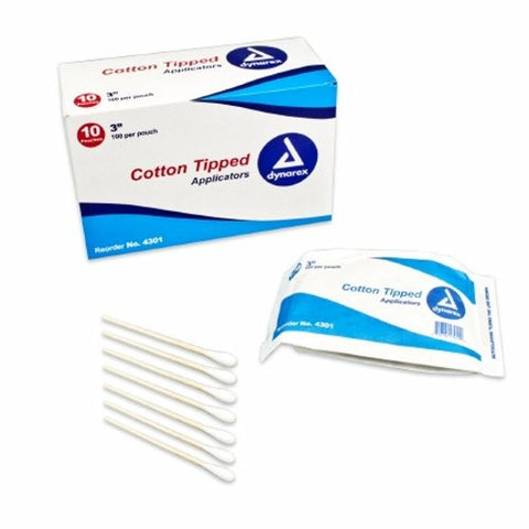 Dynarex, Swabstick 3 Inch NonSterile, Box Of 1000