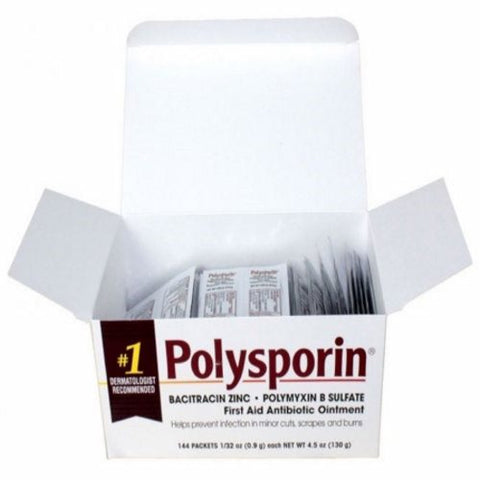 Polysporin, First Aid Antibiotic Polysporin  Ointment 144 per Box Individual Packet, 0.9 Grams, Box Of 144