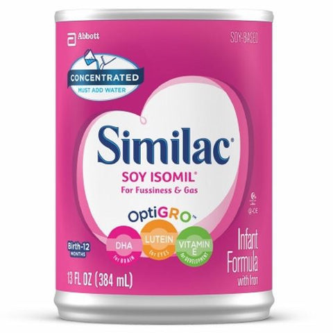 Abbott Nutrition, Infant Formula Soy Isomil Unflavored Can Concentrate Soy Lactose, 13 Oz