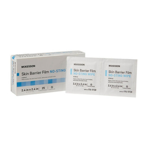 McKesson, Skin Barrier Wipe McKesson Individual Packet 2 - 2/5 X 2 - 2/5 Inch Sterile, Case Of 2500