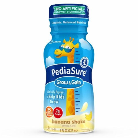 Abbott Nutrition, Pediatric Oral Supplement PediaSure  Grow & Gain Banana Flavor 8 oz. Bottle Ready to Use, 8 Oz
