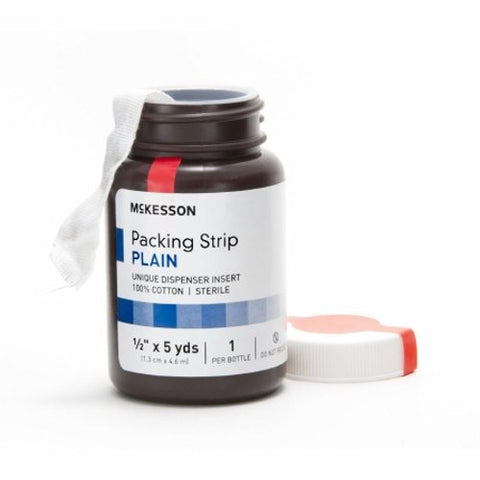 McKesson, Wound Packing Strip Non-Impregnated 1/2 Inch X 5 Yard Sterile Plain, Count of 1