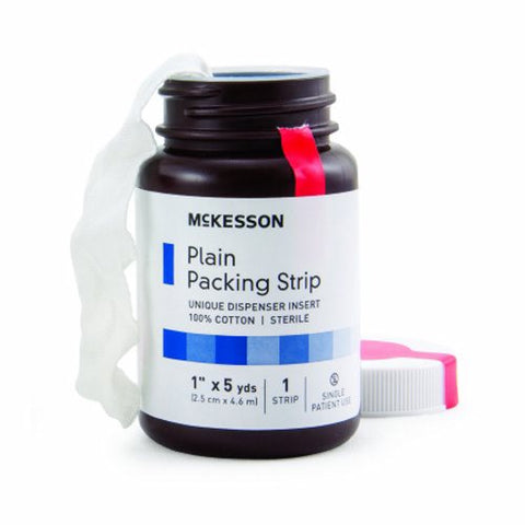 McKesson, Wound Packing Strip Non-impregnated 1 Inch X 5 Yard Sterile Plain 61-59320, Count of 12