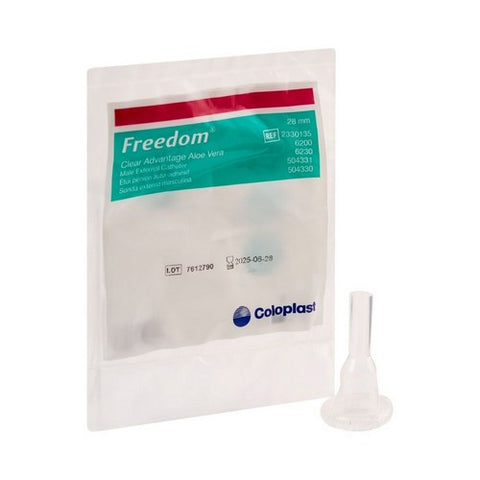 Coloplast, Male External Catheter Freedom Clear Advantage Self Adhesive Strip Silicone Medium, 1 Each