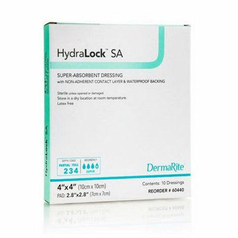 DermaRite, Absorbent Dressing 4 X 4 Inch, Box Of 10