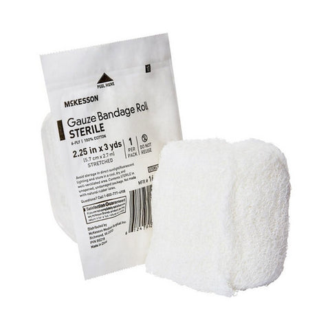 McKesson, Fluff Bandage Roll 2-1/4 Inch X 3 Yard, Count of 96