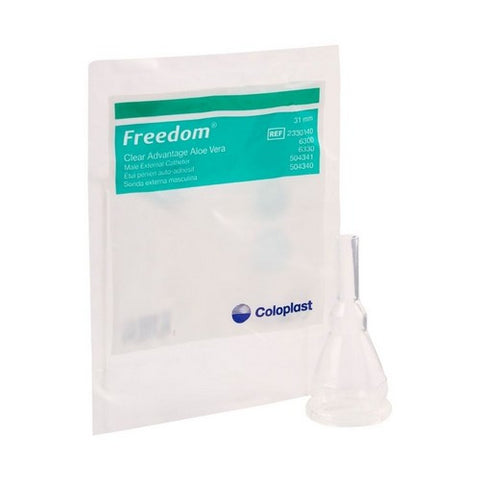 Coloplast, Male External Catheter Freedom Clear Advantage Self-Adhesive Strip Silicone Intermediate, 1 Each