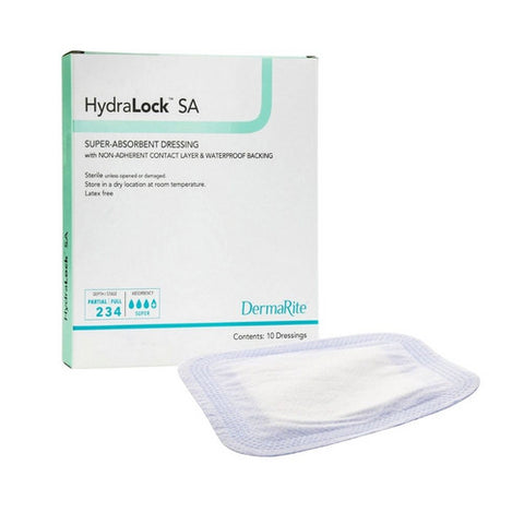 DermaRite, Absorbent Dressing 3 X 3 Inch, Box Of 10